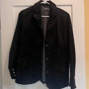Liz Claiborne 100% Black Suede Jacket